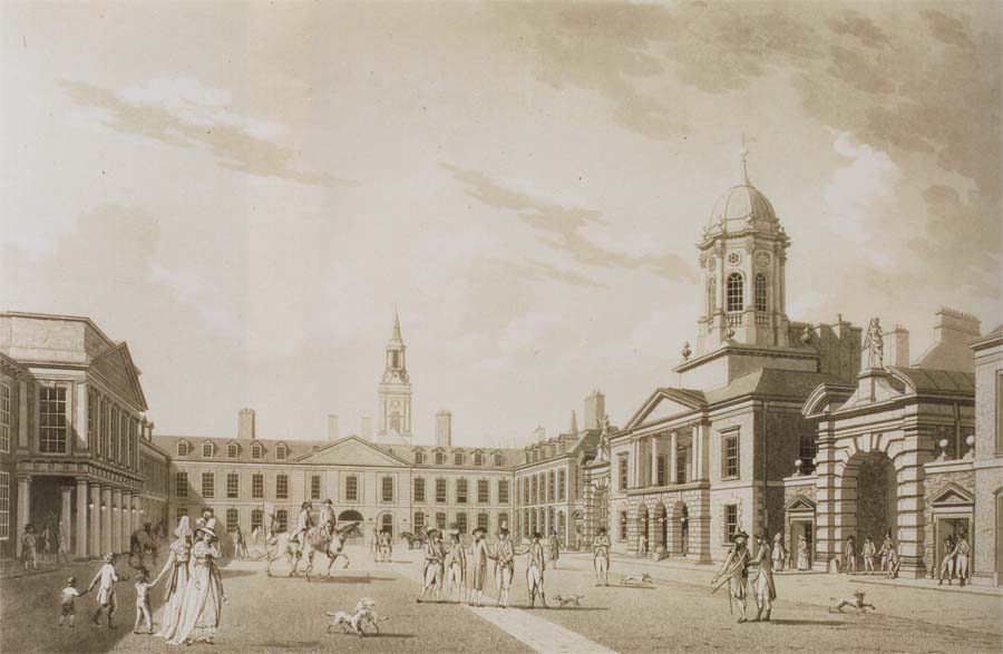 Dublin Castle in the 1790s,seat fo the Viceroy and hub of Briish Power